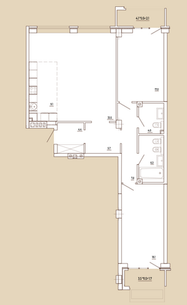 Планировка 3-комн 107,9 м²