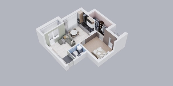 Планировка 2-комн 57,3 м²