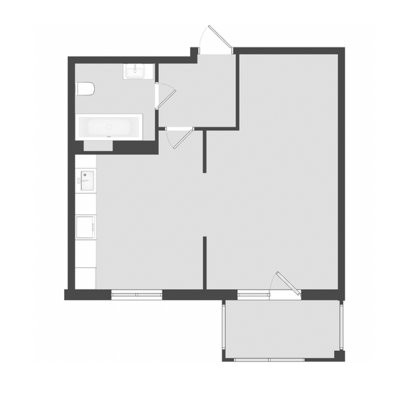 Планировка Студия 30,94 м²