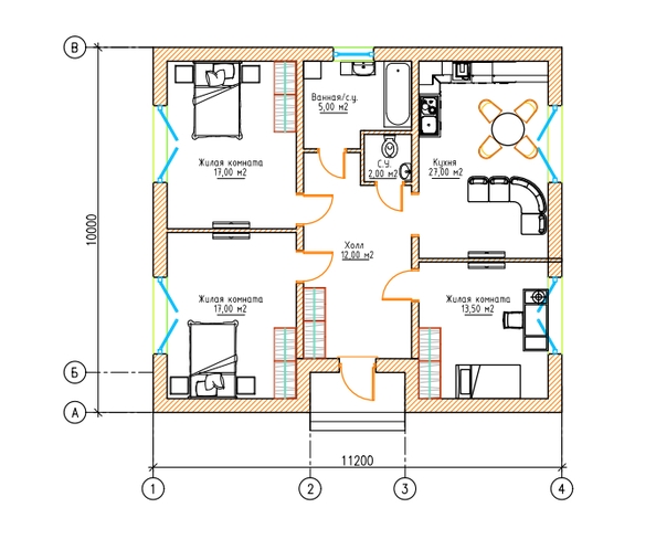 
   Продам дом, 140 м², Хомуты

. Фото 1.