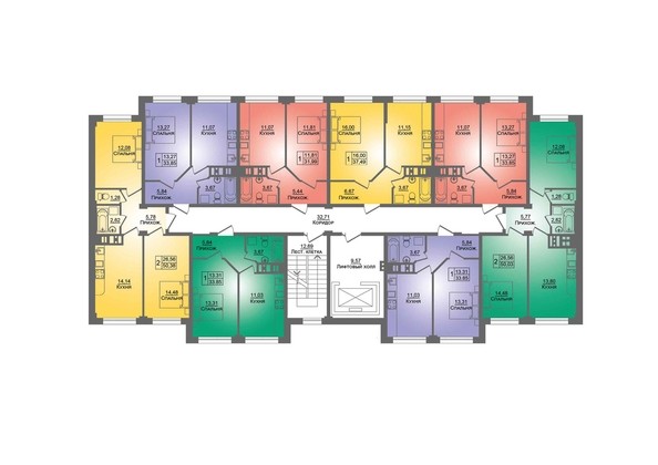 
   Продам 2-комнатную, 50.38 м², Портрет, литера 2

. Фото 1.