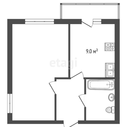 
   Продам 1-комнатную, 32 м², Лаухина ул, 17/1

. Фото 1.