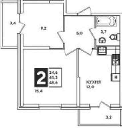 
   Продам 2-комнатную, 51 м², Героя Пешкова ул, 14к3

. Фото 8.