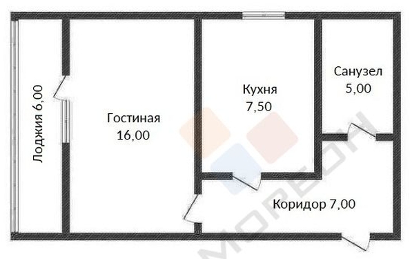 
   Продам 1-комнатную, 35.4 м², Кадетская ул, 5

. Фото 2.