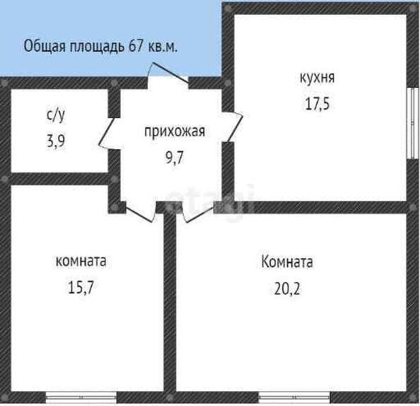 
   Продам 2-комнатную, 67.8 м², Атлантическая ул, 2/9

. Фото 18.