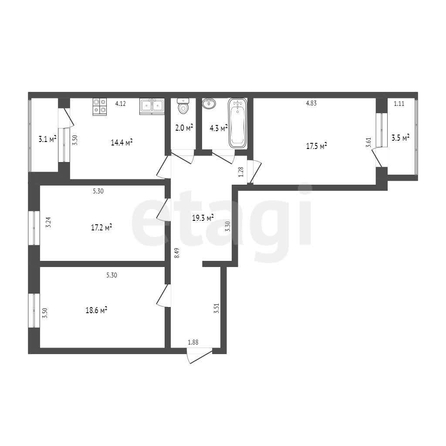 
   Продам 3-комнатную, 93.3 м², Черкасская ул, 127

. Фото 25.