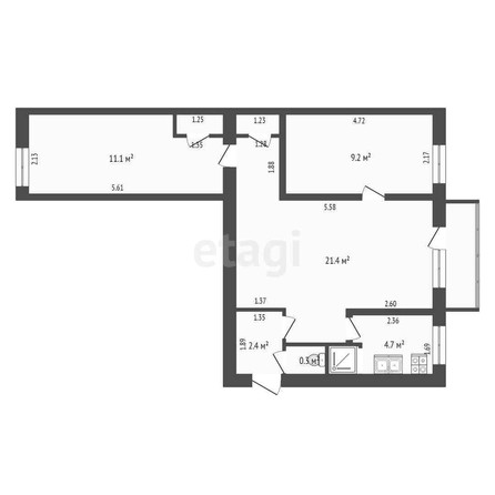 
   Продам 3-комнатную, 50.4 м², Ставропольская ул, 101

. Фото 16.