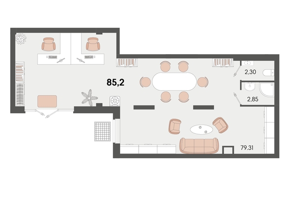 
   Продам офис, 85.2 м², Природная ул, 10Б к4

. Фото 1.