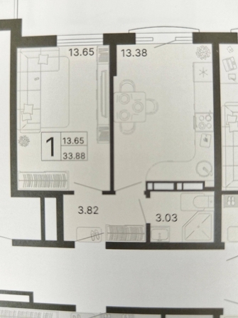 
   Продам 1-комнатную, 33.88 м², Краснодонская ул, 46

. Фото 13.