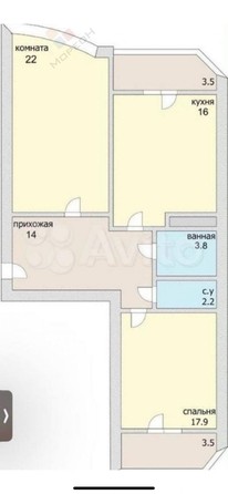 
   Продам 2-комнатную, 75.4 м², Архитектора Петина ул, 18/3

. Фото 17.