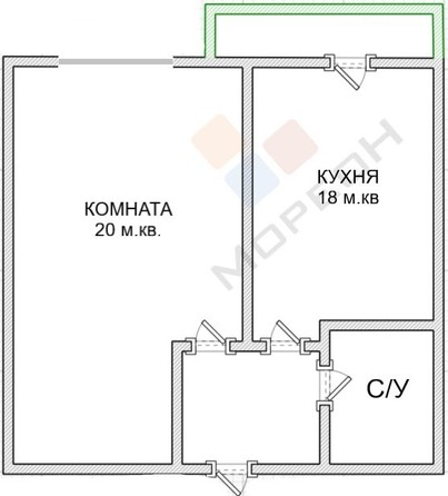 
  Сдам в аренду 1-комнатную квартиру, 38.8 м², Краснодар

. Фото 28.