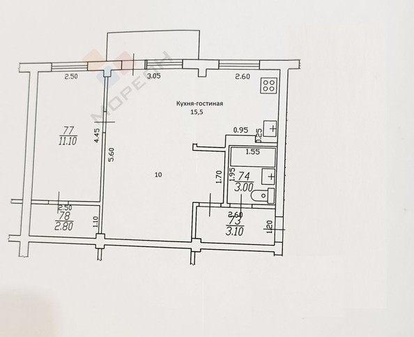 
   Продам 2-комнатную, 45.2 м², Селезнева ул, 174

. Фото 15.