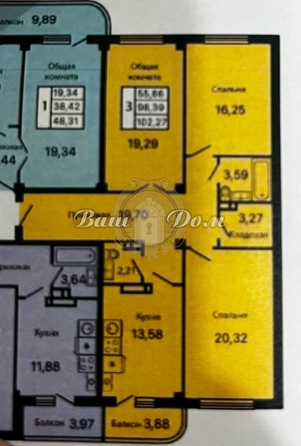 
   Продам 3-комнатную, 102.27 м², Маршала Жукова ул, 2к1

. Фото 14.