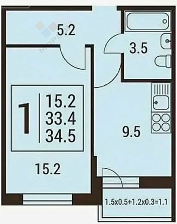 
   Продам 1-комнатную, 33 м², Евгении Жигуленко ул, 13

. Фото 10.