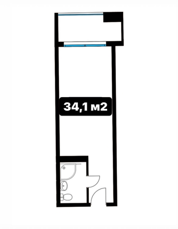 
   Продам 1-комнатную, 34.1 м², Шоссейная ул, 5/7

. Фото 5.