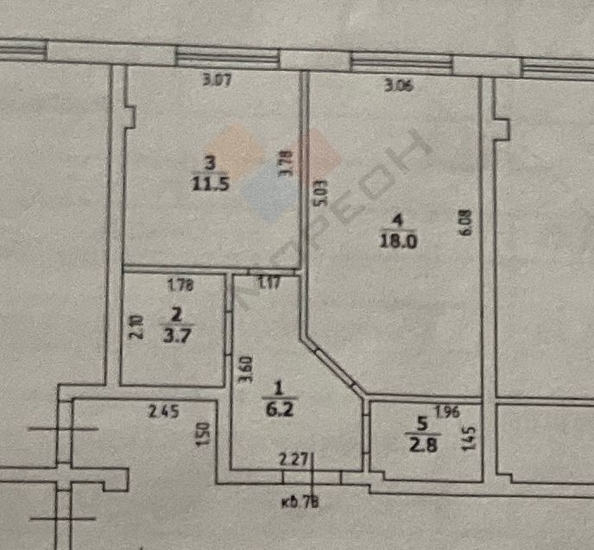 
   Продам 1-комнатную, 42.2 м², 2-я Трудовая ул, 1

. Фото 17.