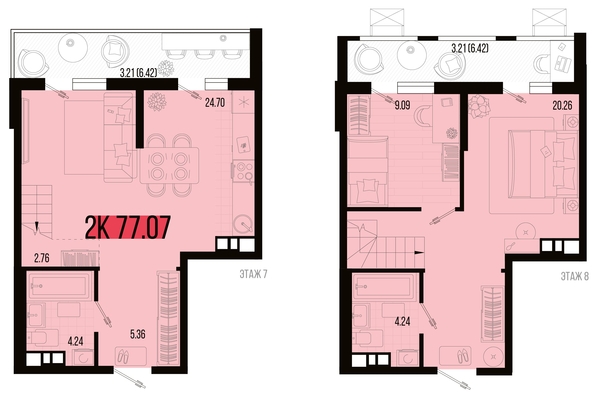 
   Продам 2-комнатную, 77.07 м², Цветной бульвар, литер 4

. Фото 4.