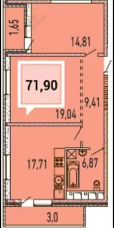 
   Продам 2-комнатную, 67 м², Старокубанская ул, 137/1к1

. Фото 20.