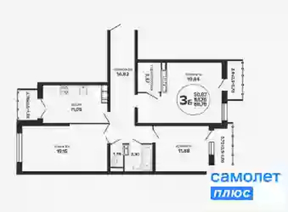 
   Продам 3-комнатную, 88.8 м², Российская ул, 257/7

. Фото 7.