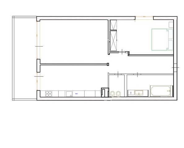 
   Продам 2-комнатную, 95.2 м², Анапская ул, 19А

. Фото 3.