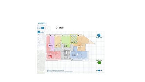 
   Продам 3-комнатную, 102.7 м², Кирпичная ул, 2к1

. Фото 2.