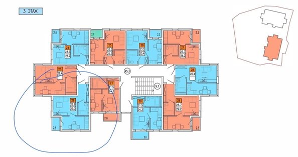 
   Продам 1-комнатную, 29.3 м², Виноградная ул, 219с1

. Фото 14.