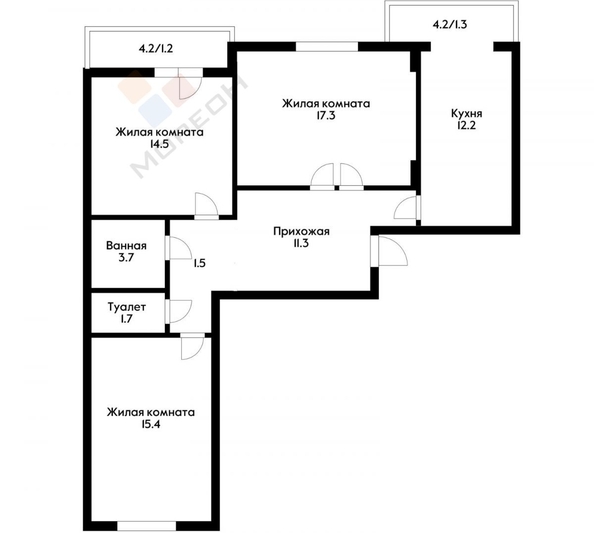 
   Продам 3-комнатную, 80.8 м², Героя Хабибуллина ул, 6

. Фото 26.