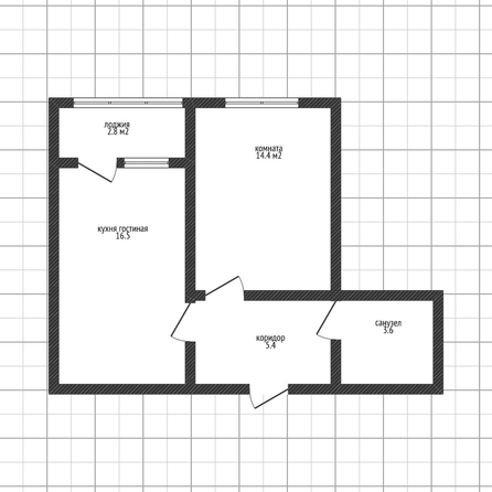 
   Продам 1-комнатную, 39.9 м², Западный Обход ул, 39/2/4

. Фото 1.