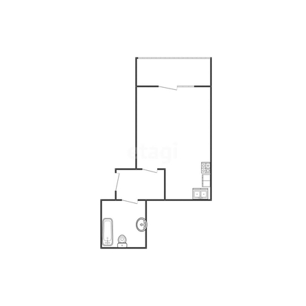 
   Продам студию, 23 м², Тургенева ул, 33/3  18

. Фото 1.