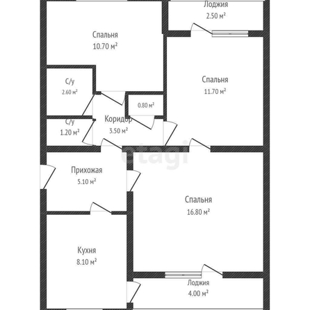 
   Продам 3-комнатную, 60.5 м², Славянская ул, 248

. Фото 12.