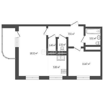 
   Продам 2-комнатную, 50.4 м², Конгрессная ул, 19/3

. Фото 10.