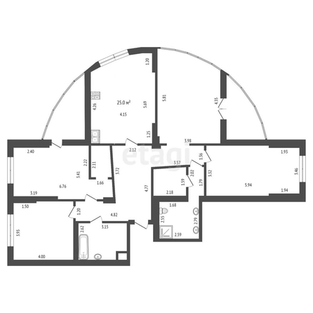 
   Продам 3-комнатную, 136.8 м², Кожевенная ул, 24

. Фото 22.