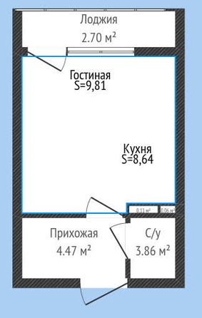 
   Продам студию, 29.29 м², Конгрессная ул, 19/3

. Фото 4.