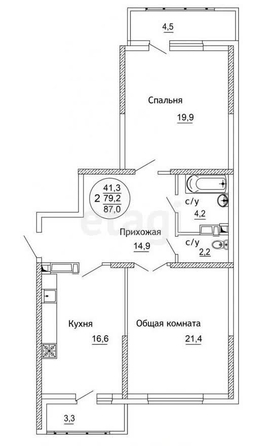 
   Продам 2-комнатную, 80.4 м², Черниговская ул, 1

. Фото 32.