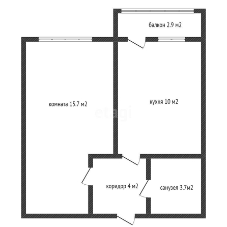 
   Продам 1-комнатную, 33.6 м², Конгрессная ул, 19/1/1

. Фото 1.