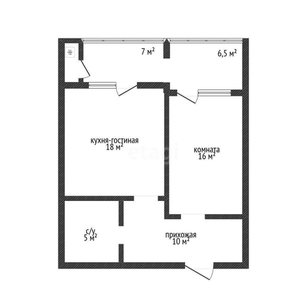 
   Продам 1-комнатную, 52.2 м², 40-летия Победы ул, 33Г

. Фото 1.