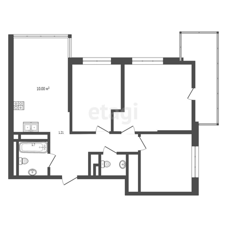 
   Продам 3-комнатную, 66.4 м², Конгрессная ул, 41/1

. Фото 38.