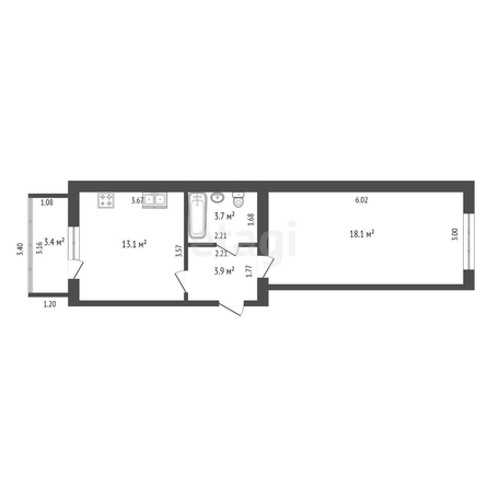 
   Продам 1-комнатную, 38.8 м², Московская ул, 154/2

. Фото 12.