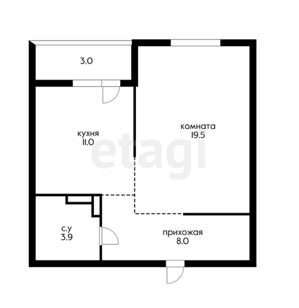 
   Продам 1-комнатную, 42.4 м², Питерская ул, 40/1

. Фото 9.