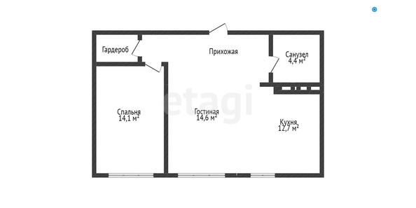 
   Продам 2-комнатную, 54.4 м², Обрывная ул, 132/1

. Фото 12.