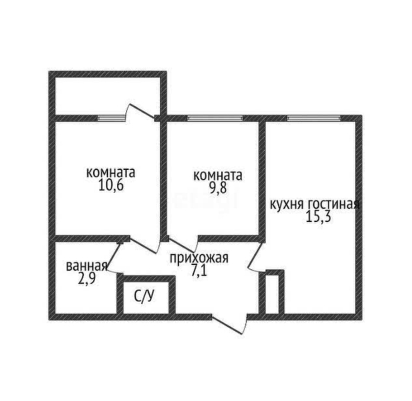 
   Продам 2-комнатную, 48.8 м², Домбайская ул, 55/2

. Фото 1.