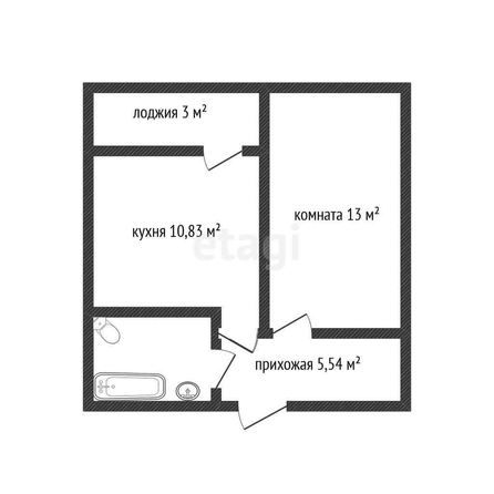 
   Продам 1-комнатную, 34.5 м², Скандинавская ул, 1/7

. Фото 17.