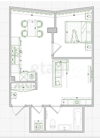 
   Продам 1-комнатную, 50 м², Конгрессная ул, 33/1

. Фото 17.