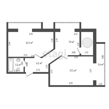 
   Продам 3-комнатную, 95.7 м², Агрохимическая ул, 86а

. Фото 7.