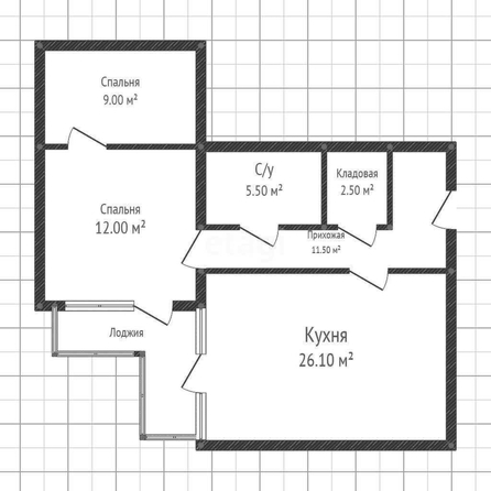 
   Продам 1-комнатную, 66 м², Вологодская ул, 20

. Фото 1.