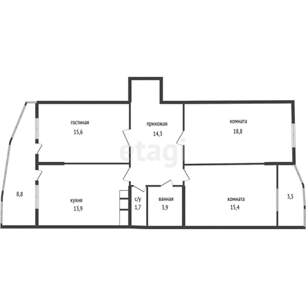 
   Продам 3-комнатную, 82.1 м², Командорская ул, 6

. Фото 23.