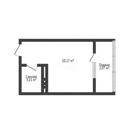 
   Продам студию, 27.45 м², Сердце

. Фото 1.