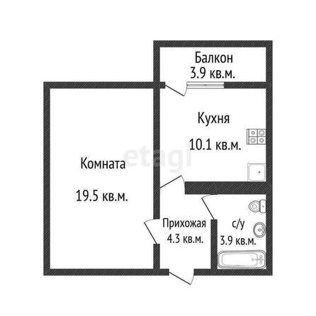 
   Продам 1-комнатную, 37.8 м², Героя Аверкиева А.А. ул, 21

. Фото 25.