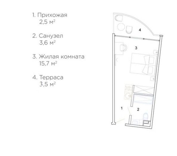 
   Продам 1-комнатную, 25 м², Старошоссейная ул, 5к4

. Фото 19.