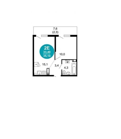 
   Продам 2-комнатную, 35.1 м², Искры ул, 66/10

. Фото 2.